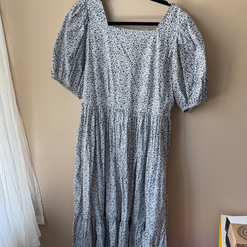 Doen Blue Floral Midi Dress
